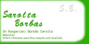 sarolta borbas business card